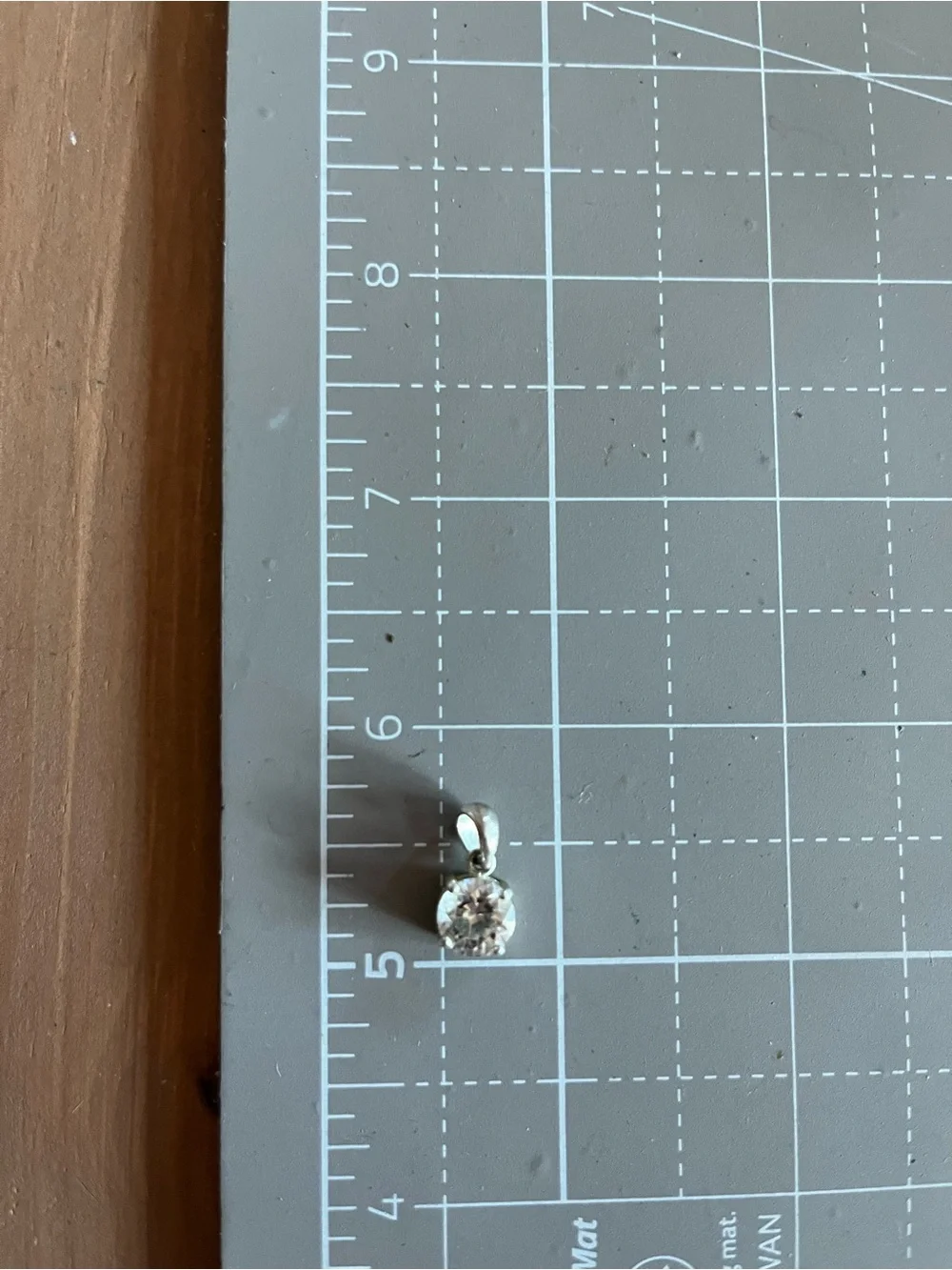 Silver tone Cz pendant